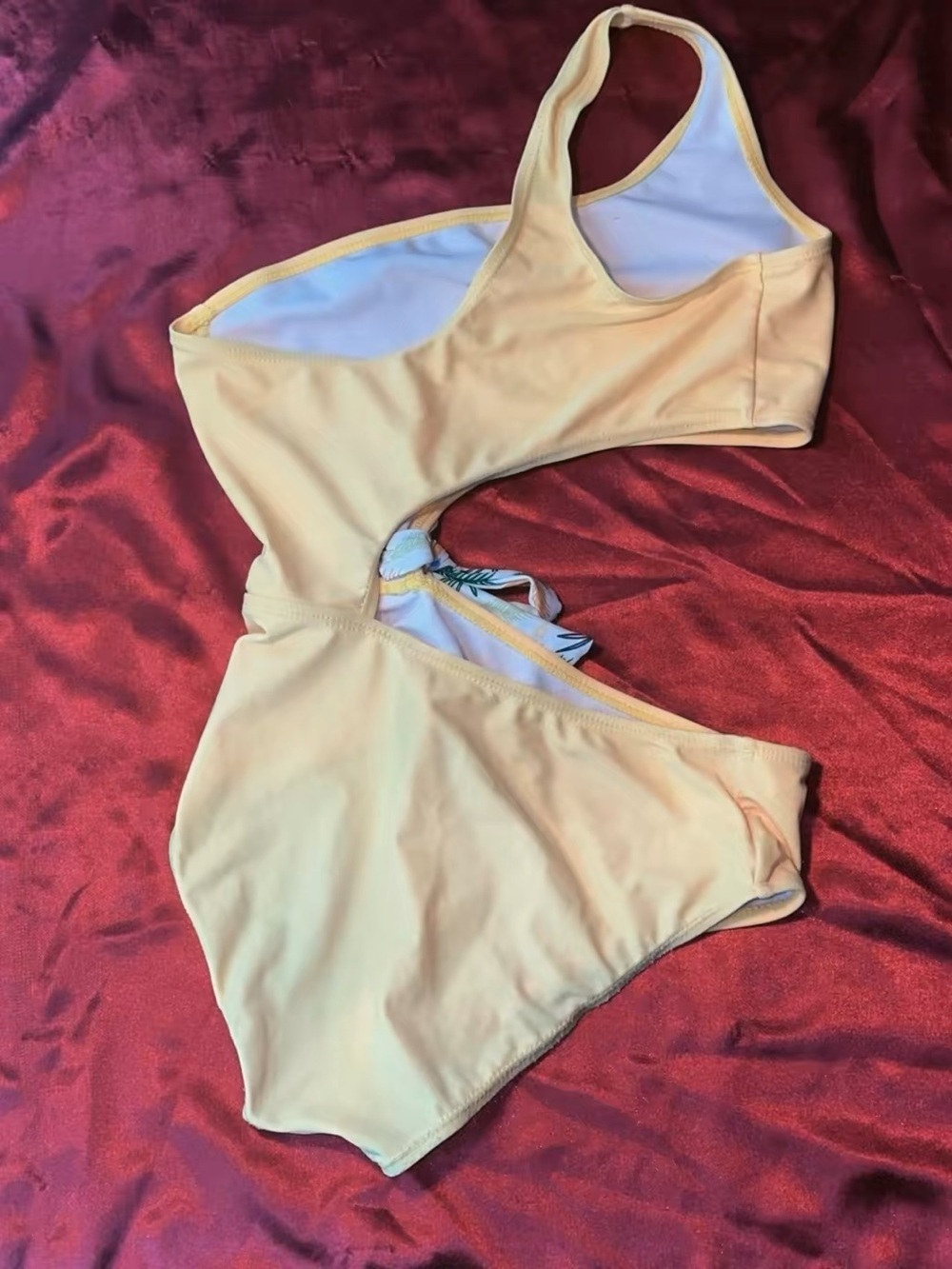 Kids One-Piece Swimsuit in Pale Yellow